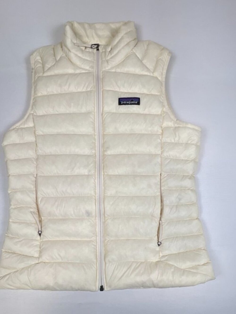 Patagonia Women S Down Sweater Vest White NetPlus Recycled Nylon 84629 FA23